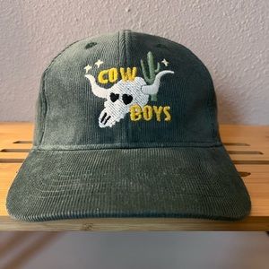 cowboys corduroy green hat